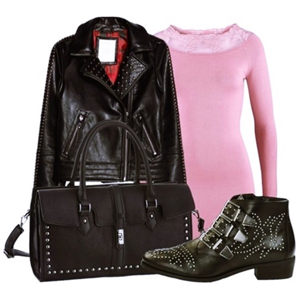 Outfit of the Day: Pink and Studs