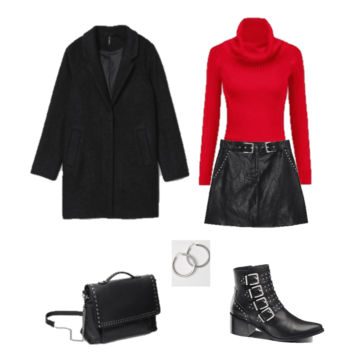 Outfit of the Day: Red and Leather