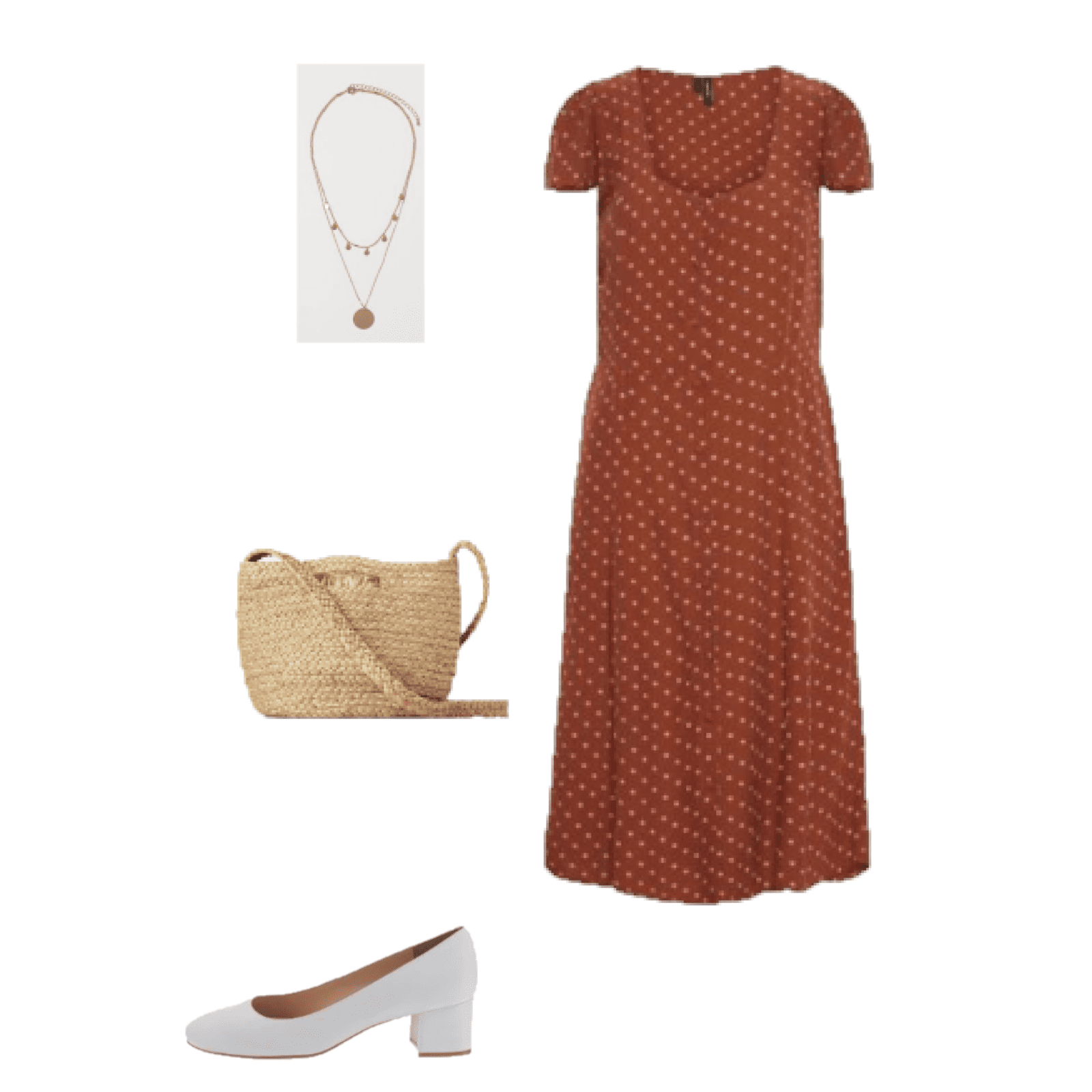 Outfit of the Day: A brown polka-dot dress