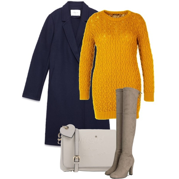 Outfit of the Day: Mustard Dress