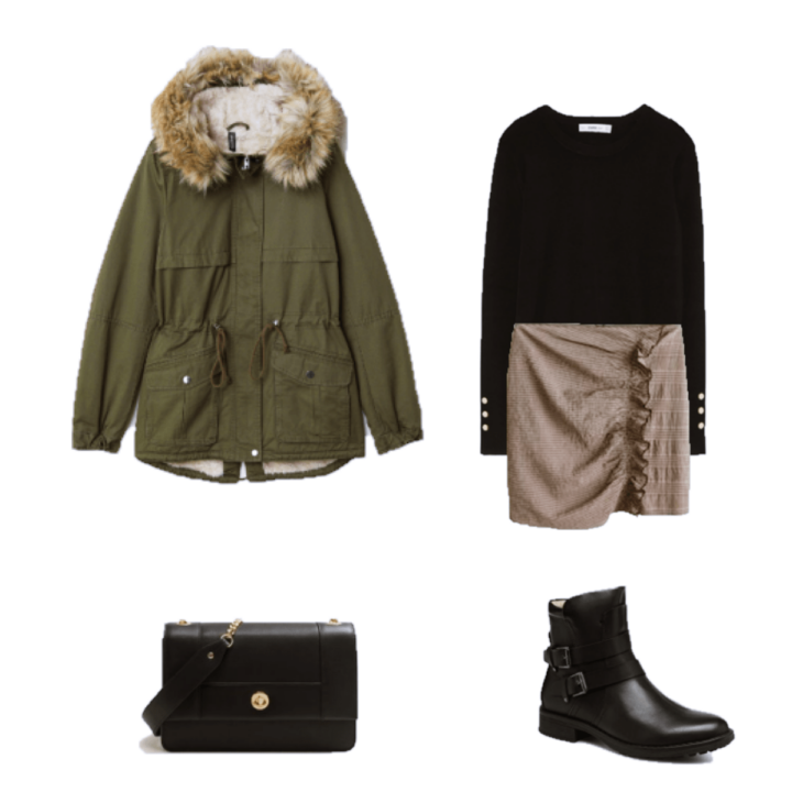 Outfit of the day: a checked skirt