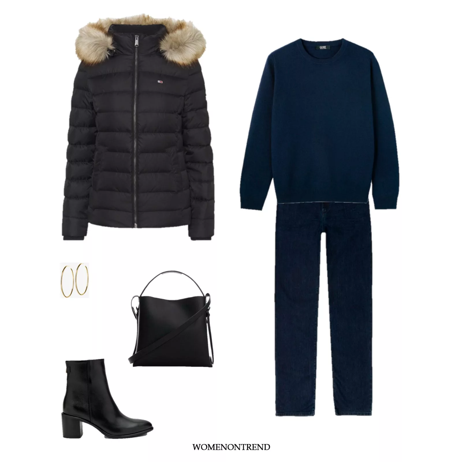 Look 14: Casual Nights in Navy Blue and Black